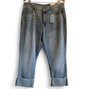 St. John's Bay Denim Blue Straight Jeans‎ Cuffed Womens Size 16 NWT